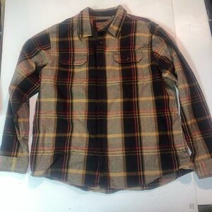 Orvis Heavy Flannel Plaid Shacket Shirt Jacket Men’s Size XXL - Side Pockets